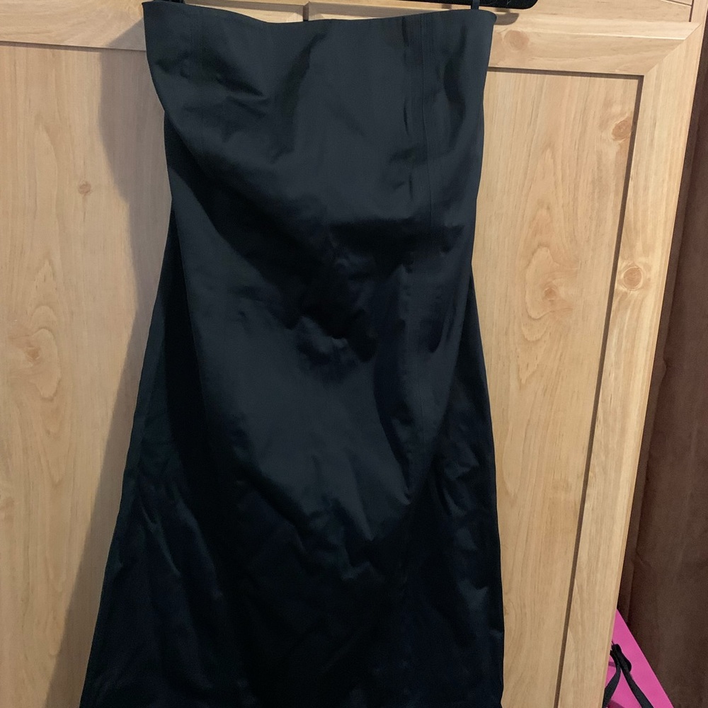 Black strapless dress